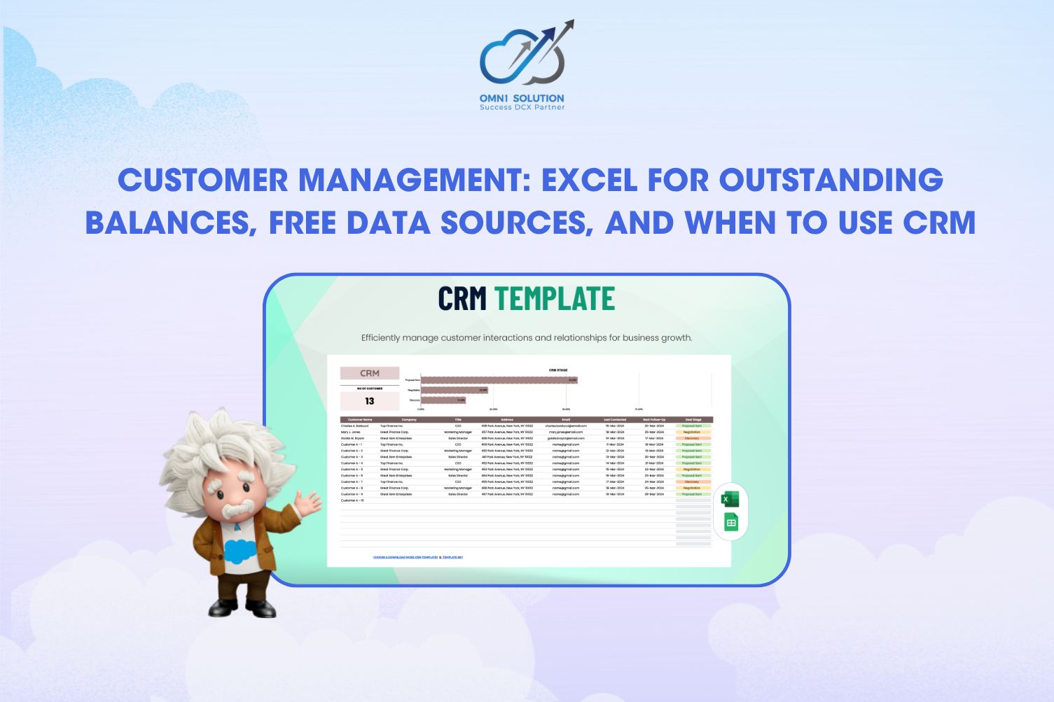 Customer Management: Excel for Outstanding Balances, Free Data Sources, and When to Use CRM