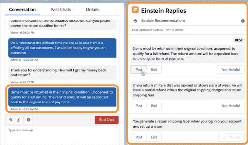 Einstein Reply Recommendations