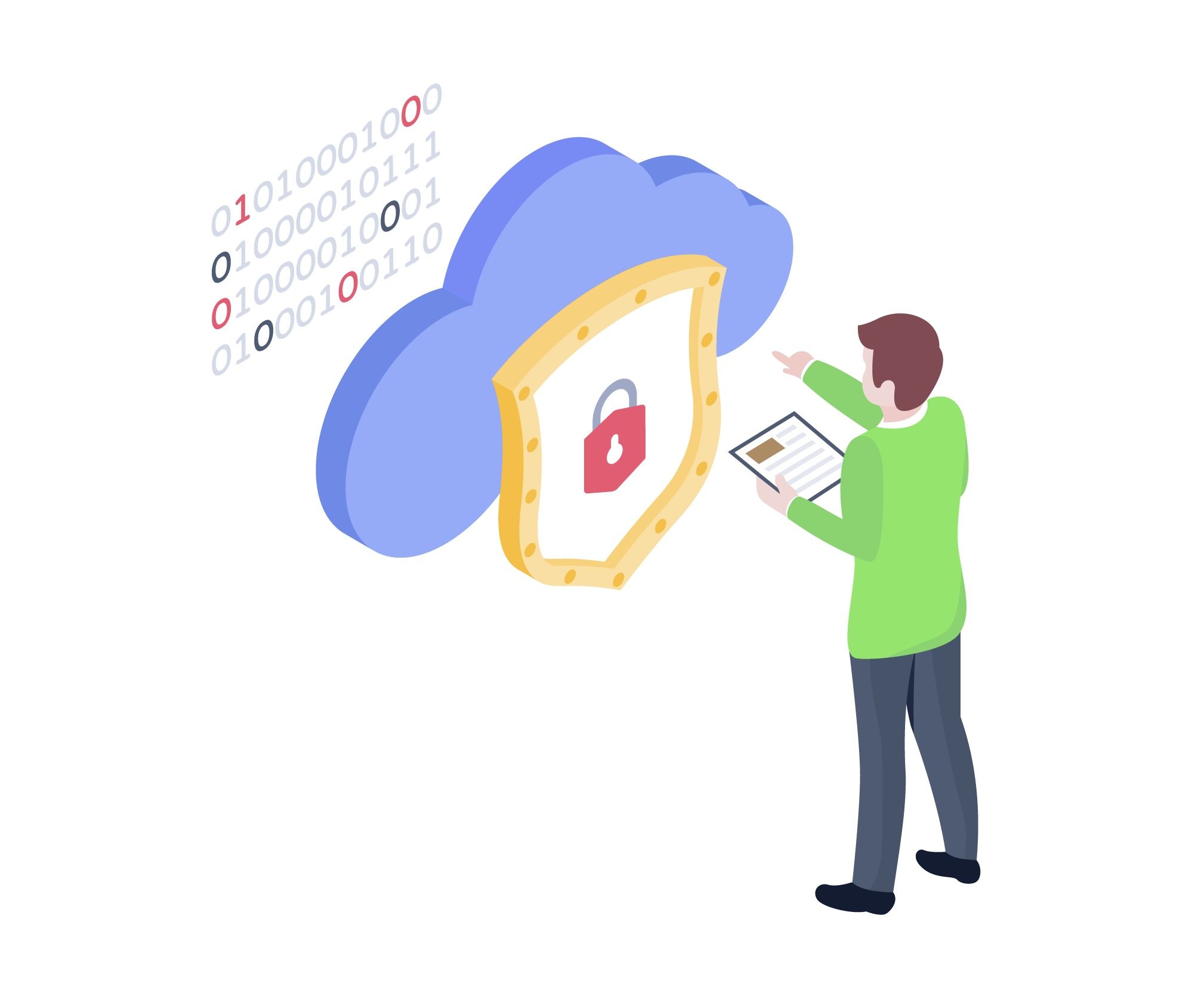 Cloud security illustration 